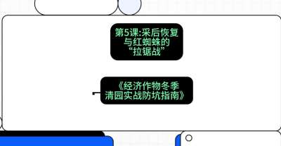第5节：【柑橘清园】采后恢复与红蜘蛛的&ldquo;拉锯战&rdquo;，课程：《经济作物冬季清园&middot;实战防坑指南》#识农AI